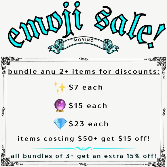 MOVING SALE!  EMOJI = COST WHEN YOU BUNDLE 2+ FOR DISCOUNTS / OPEN TO OFFERS - Picture 2 of 2
